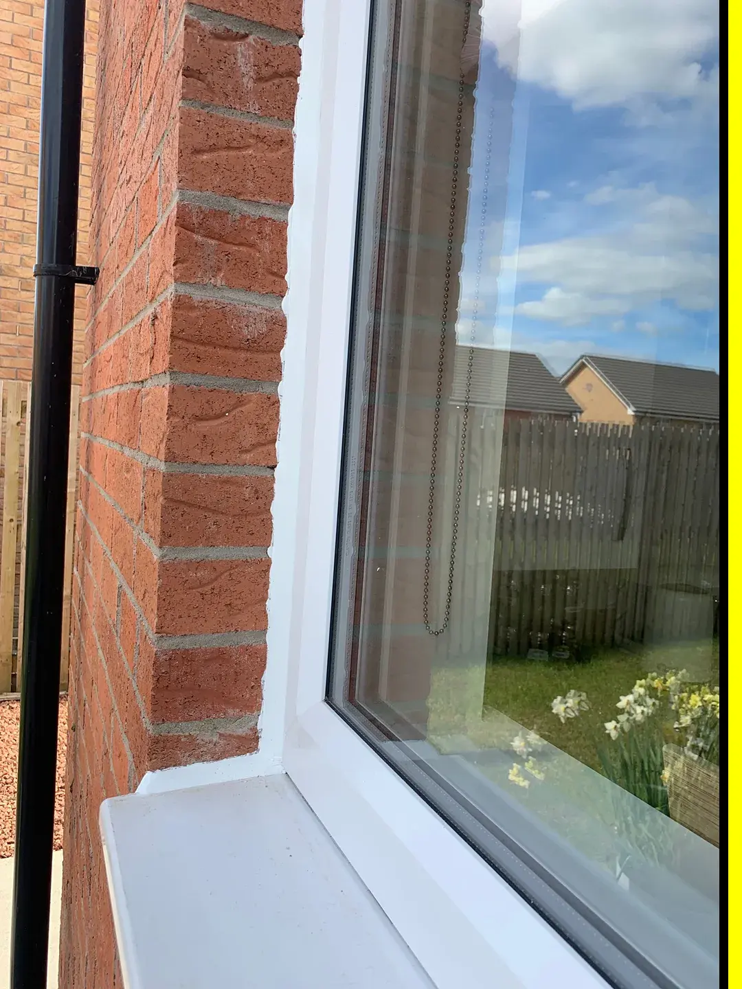 Mastic Joint Sealing example for window sealing in Glasgow
